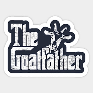 The Goat Father Funny Goat Distressed Retro Vintage Style Sticker